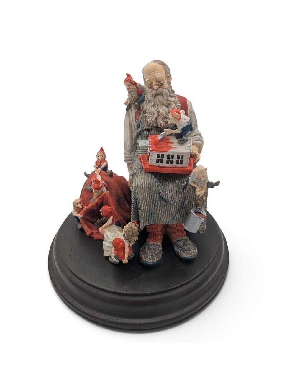 Saturday Evening Post Santa Elves Figurine Norman Rockwell Christmas 1997